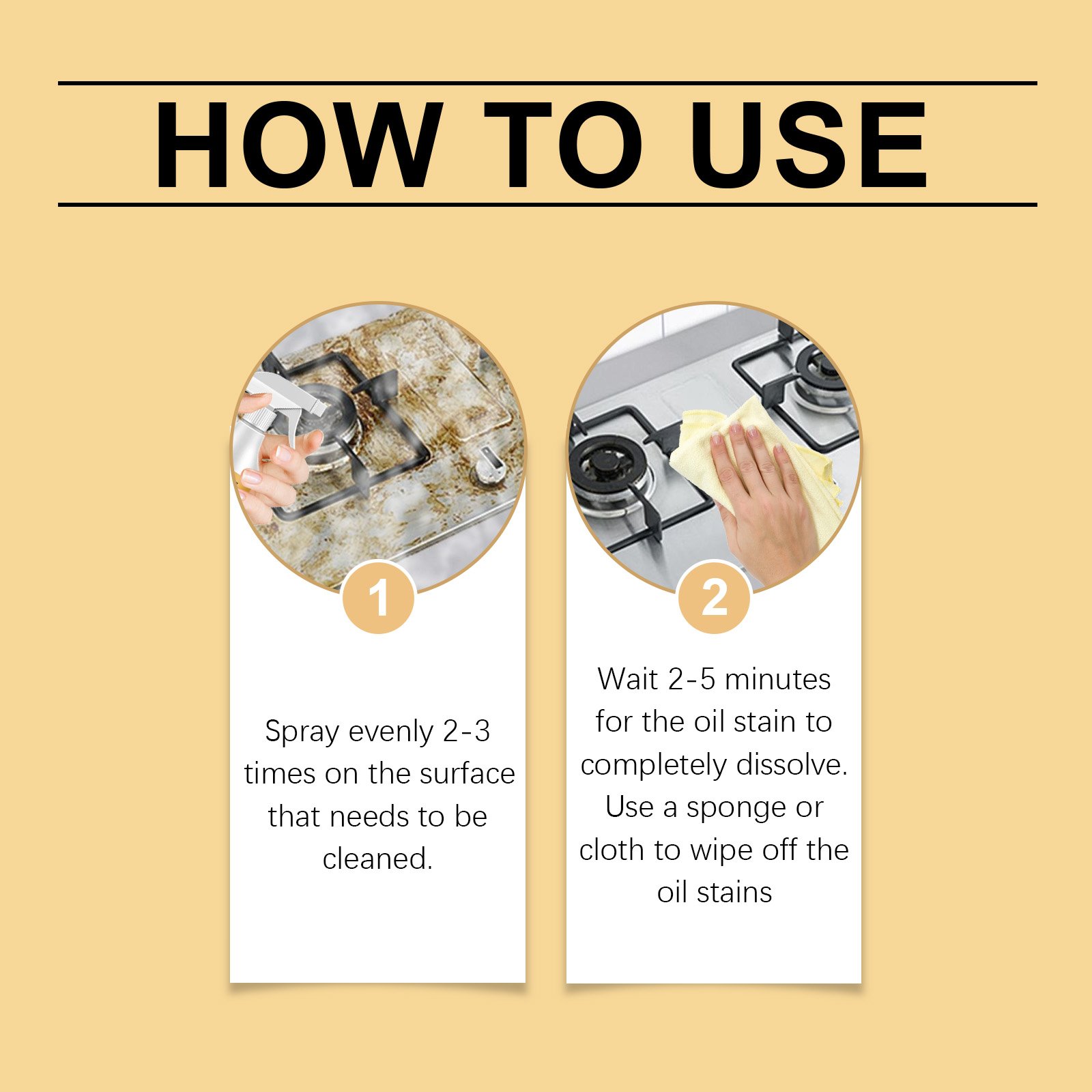 Kitchen Grease Cleaner Kitchen Cookware Cooktop Range Hood Oil And Stain Remover - Image 7