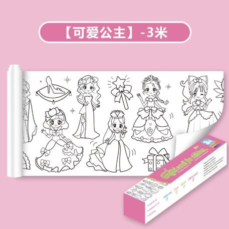 Children's Graffiti Scroll 3mm Colored Drawing Paper Long Scroll For Infants And Toddlers Canvas That Doesn't Dirty The Wall And Can Be Pasted On The Wall