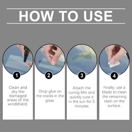 Windshield Repair Adhesive, Windshield Cracks And Scratches Repair Clear Vision Repair Adhesive - Image 7