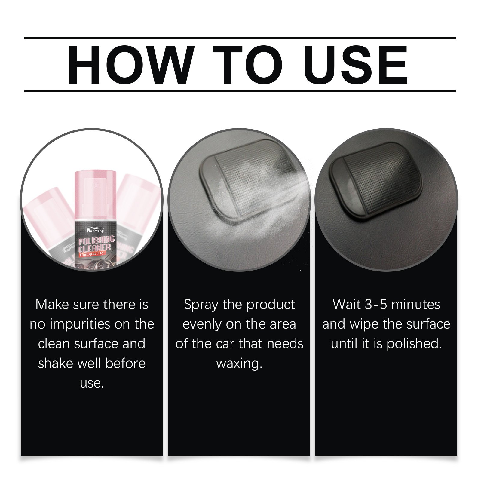 Rayhong Automotive Interior Polishing Agent, Automotive Leather Interior Maintenance, Cleaning, Care, Polishing And Refurbishment Agent - Image 6