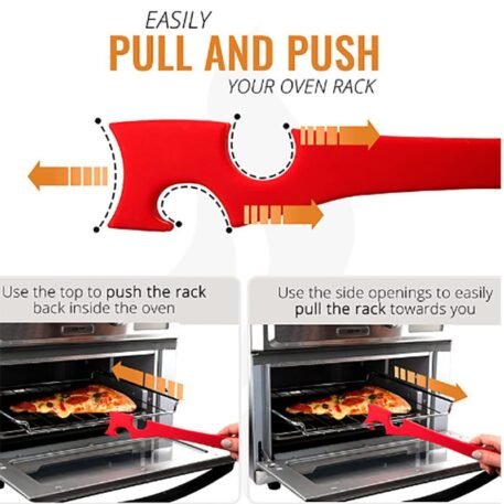 Oven baking tray tool kitchen multifunctional push-pull rod non scalding hand push-pull device - Image 4