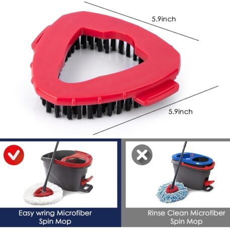 Adapted to O-Cedar RinseClean large triangular cleaning brush to replace mop head - Image 5