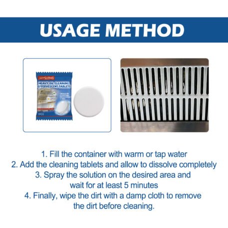 Kitchen Oil Stain Cleaning Tablets Heavy Oil Dirt Stain Cleaning Effervescent Tablets Kitchen Range Hood Cooktop - Image 7