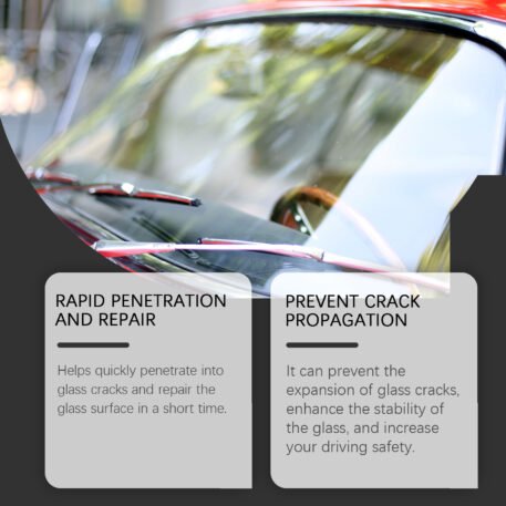 Glass Repair Kit Automotive Windshield Cracks Scratches Clear Vision Portable Adhesive - Image 5