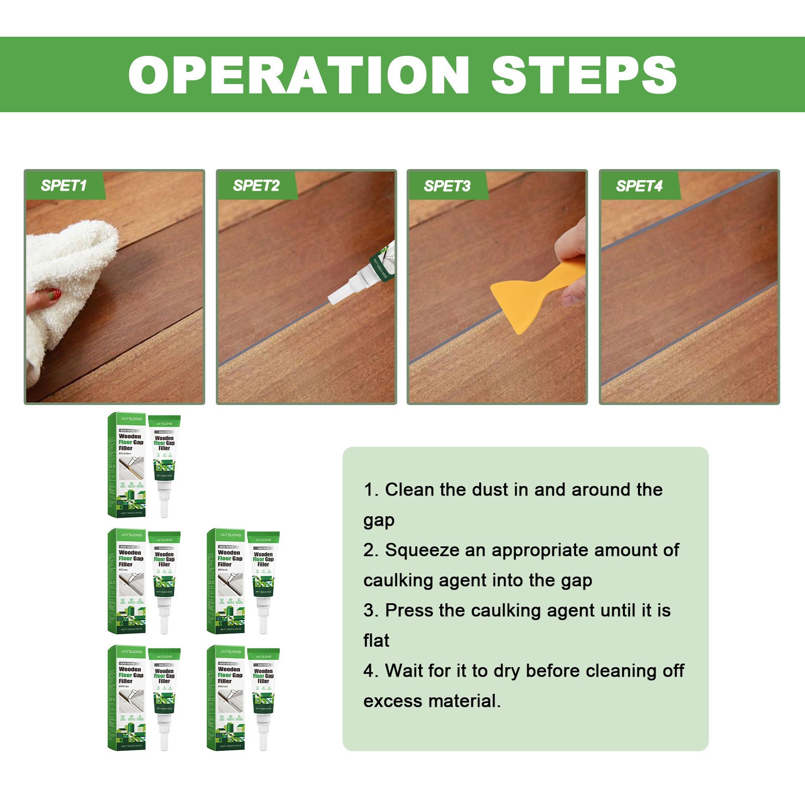 Jaysuing Sealant Solid Wood Furniture Floor Scratch Repair Gap Filling Pointed Sealant Sealant - Image 10