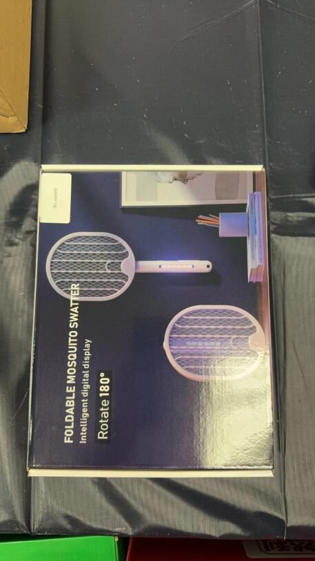 Foldable Electric Fly Swatter - Bug Zapper - Rechargeable Fly Zapper Racket Rotatable Handle Design with 3-Layer Safety Mesh - Image 2
