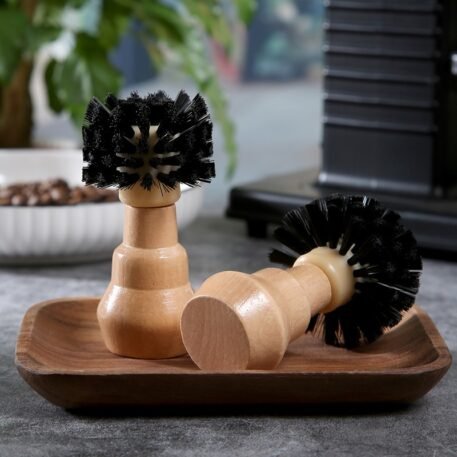 Coffee machine powder bowl cleaning brush Solid wood handle cleaning brush Coffee powder bowl brush cleaning brush - Image 5