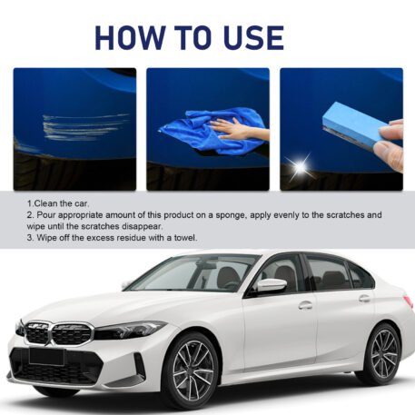 Car Scratch Remover, Repair Car Finish Scratch Polishing Refinish Coating Kit - Image 7