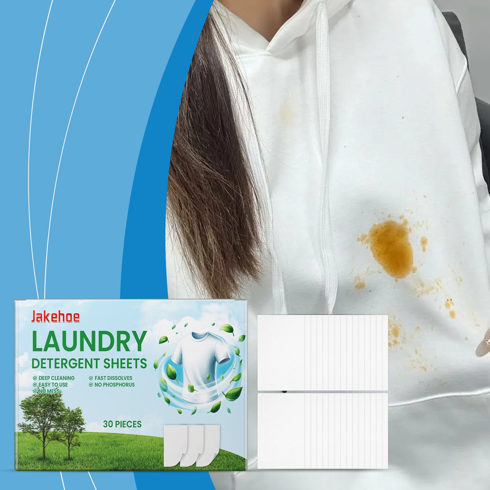 Laundry Tablets For Laundry Cleaning And Stain Removal Convenient Home Care Fabric Long-Lasting Fragrance Laundry Tablets - Image 2