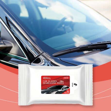 Rayhong Car Windshield Oil Film Cleaning Wipes, Clear Vision Glass Refurbished Decontamination Cleaning Wipes - Image 2