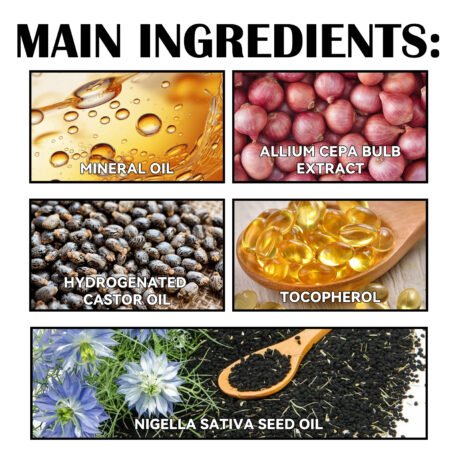 Eelhoe Red Onion And Black Seed Oil Hair Care Essential Oil, Nourishing And Nourishing Hair, Smoothing And Repairing Dry Hair - Image 5