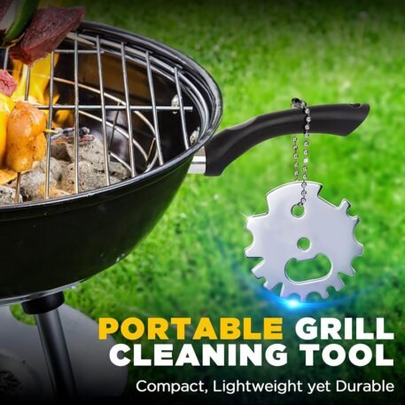 Kitchen small tools barbecue cleaner multifunctional bottle opener barbecue rack cleaning scraper cleaning scraper - Image 3