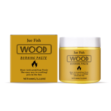 Jue Fish Wood Burning Paste, Diy Pyrography Wood Burning Paste Leather Canvas Paper Burning Paste