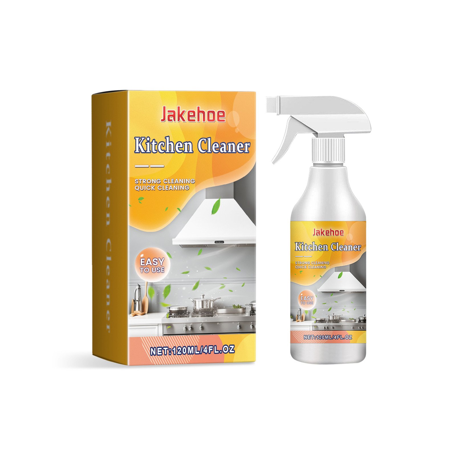 Kitchen Grease Cleaner Kitchen Cookware Cooktop Range Hood Oil And Stain Remover - Image 2