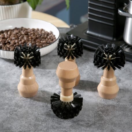 Coffee machine powder bowl cleaning brush Solid wood handle cleaning brush Coffee powder bowl brush cleaning brush - Image 4