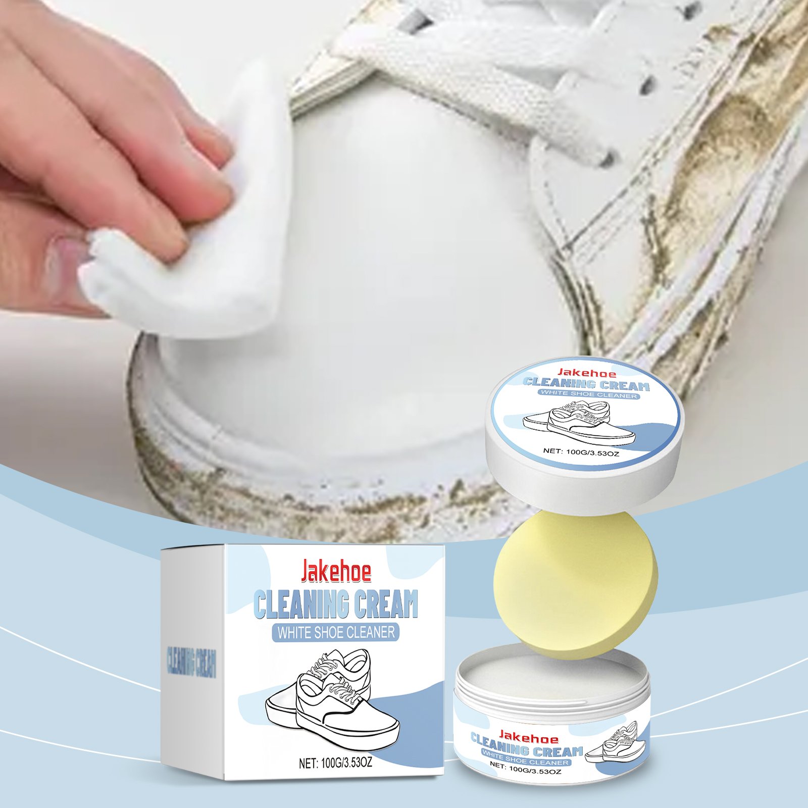 Shoe Decontamination Cleaning Cream Gentle Cleaning Effective Stain Removal Multi-Functional Shoe Cleaning Cream - Image 2