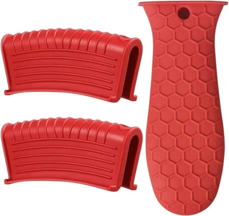 Silicone insulated pot handle sleeve set high-temperature resistant and anti slip pot ear clip anti scald hand clip - Image 5