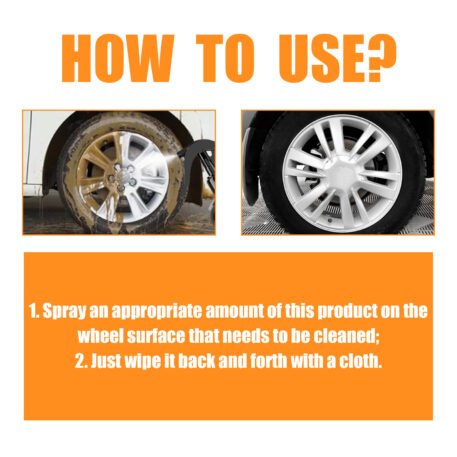 Car Tire Cleaner, Auto Paint Tire Rust Remover Maintenance Retreading Cleaner - Image 6