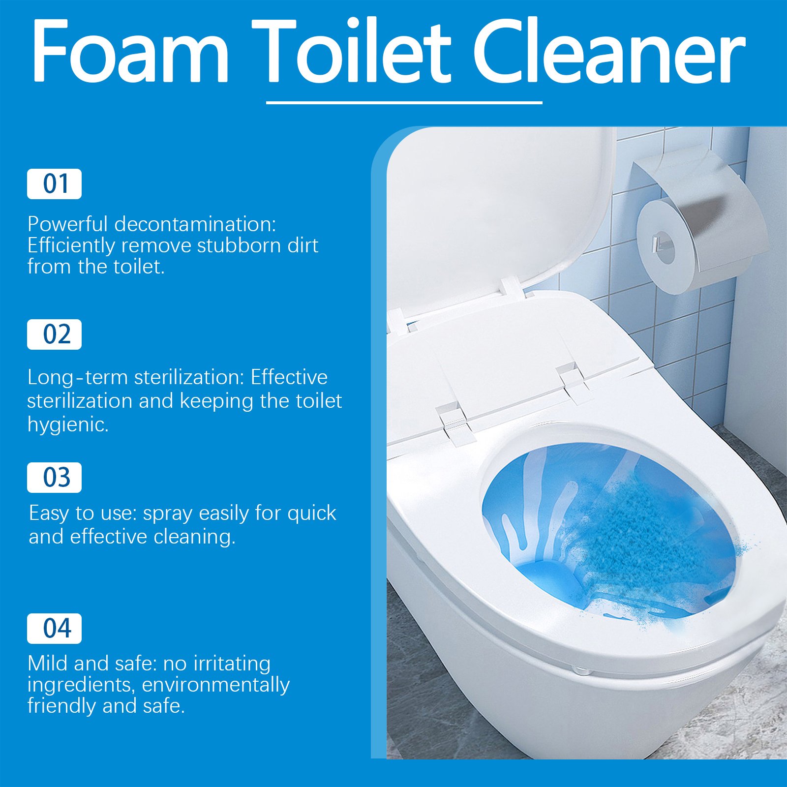 Foam Toilet Cleaner Toilet Cleaner Stains Urine Stains Descaling Odor Cleaning Toilet Cleaner - Image 4