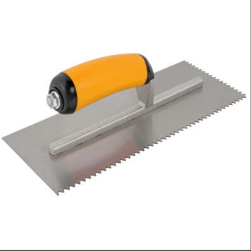 High quality stainless steel V-groove shovel, 28Cm x 11.5 Cm, perfect for buckets, slate, plaster, concrete, curved handles, hig
