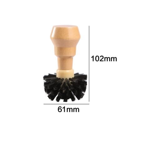 Coffee machine powder bowl cleaning brush Solid wood handle cleaning brush Coffee powder bowl brush cleaning brush - Image 2
