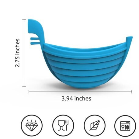 Kitchen practical water wave egg boat water boiled egg maker mold silicone DIY ship boiled egg maker DIY cake frying mold - Image 2