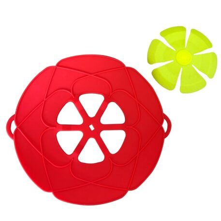 Silicone spill proof lid for household kitchens dust-proof splash proof boiling proof silicone lid flower shaped spill - Image 5