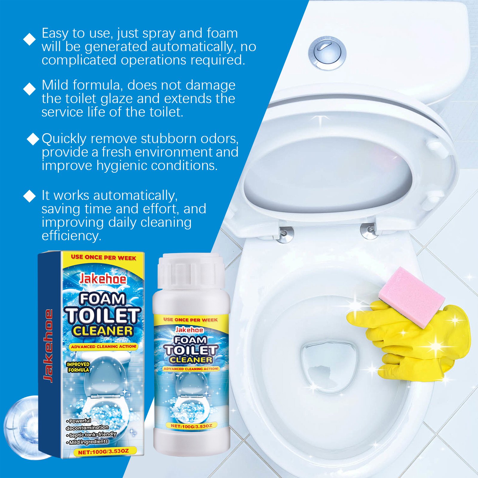 Foam Toilet Cleaner Toilet Cleaner Stains Urine Stains Descaling Odor Cleaning Toilet Cleaner - Image 5