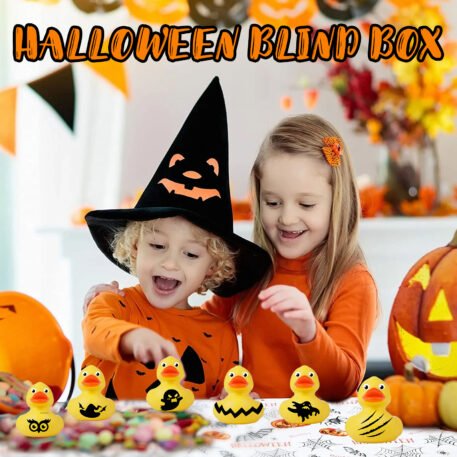 Halloween Duck Blind Box, Advent Countdown 24 Grid Surprise Decoration Rubber Duck Toy Gift Box - Image 5